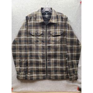 Kuhl Shirt Jacket Women's Small Plaid Full Zip Pockets Shacket Brown Earth Tone